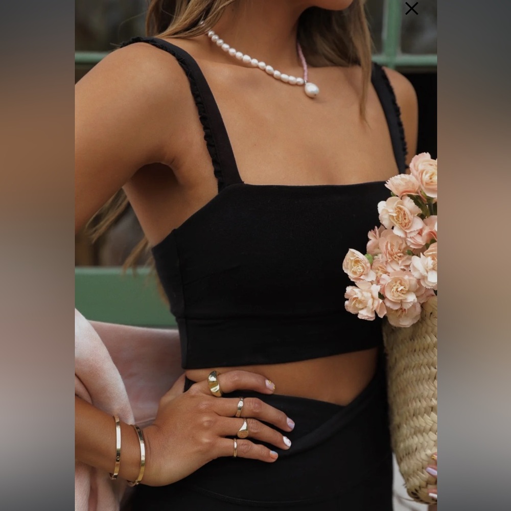 The Rue Ruffle Bra by Bandier x Sincerely Jules XS